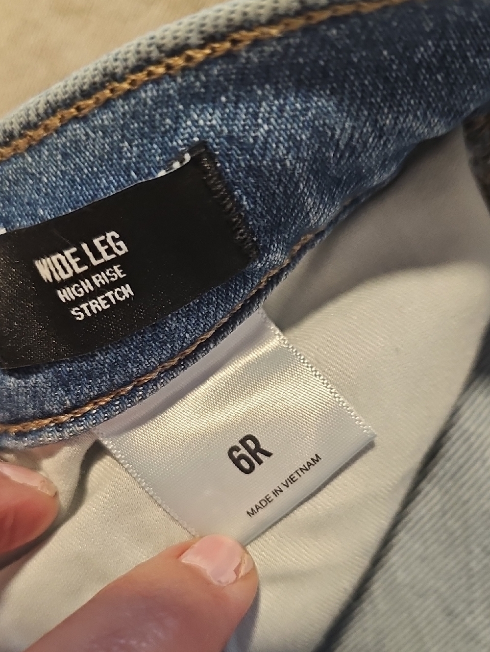 Express High Rise Wide Leg Jeans, 6 - Picture 6 of 6